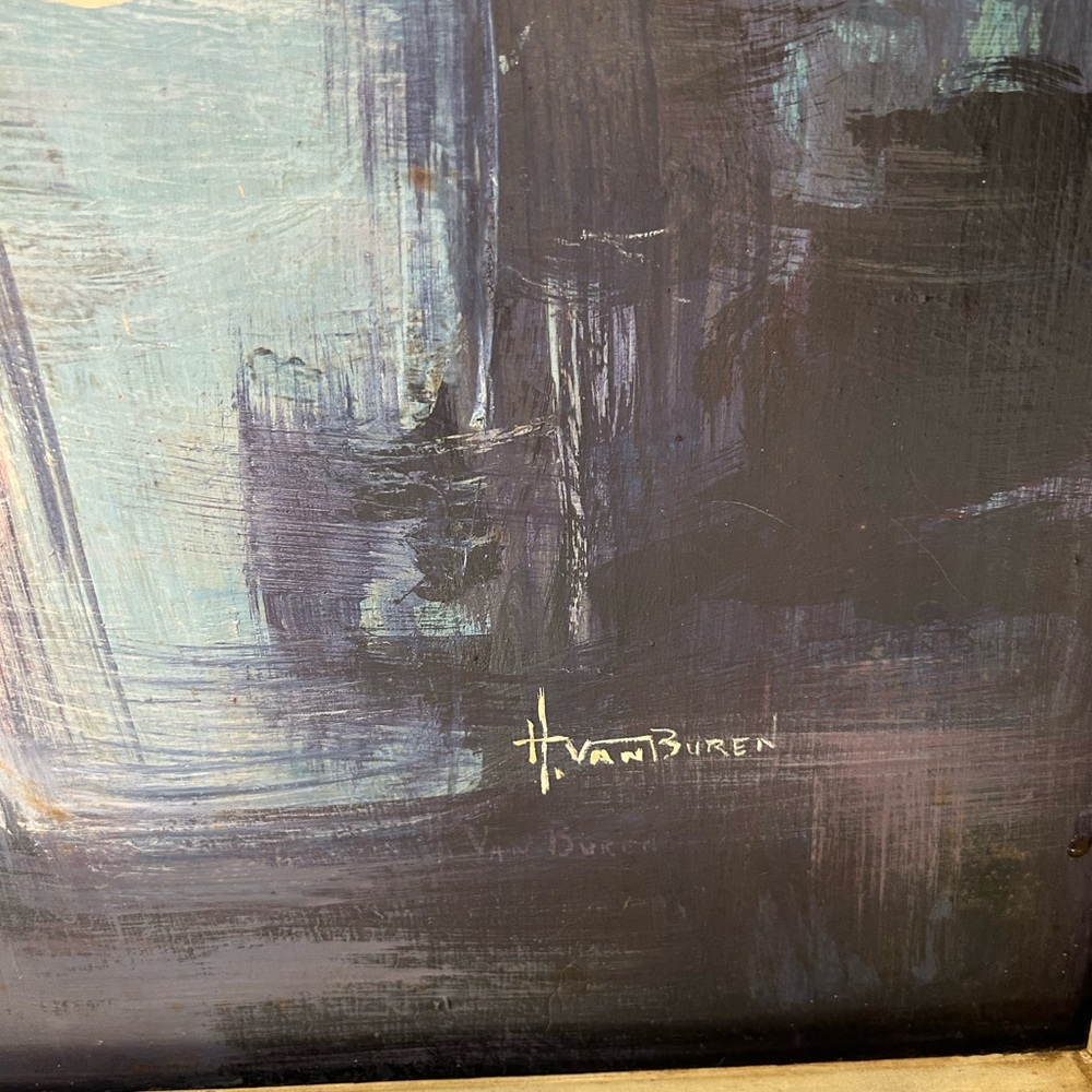 Original Mid-Century modern painting by artist Helen Von Buren (1920-2003) - Picture 5 of 8